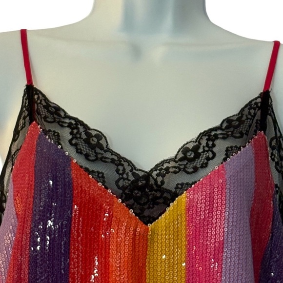 Olivia Rubin Flora Cami Pre Fall Stripe Sequin Lace Camisole Top Size 6 NEW NWT - Picture 5 of 12